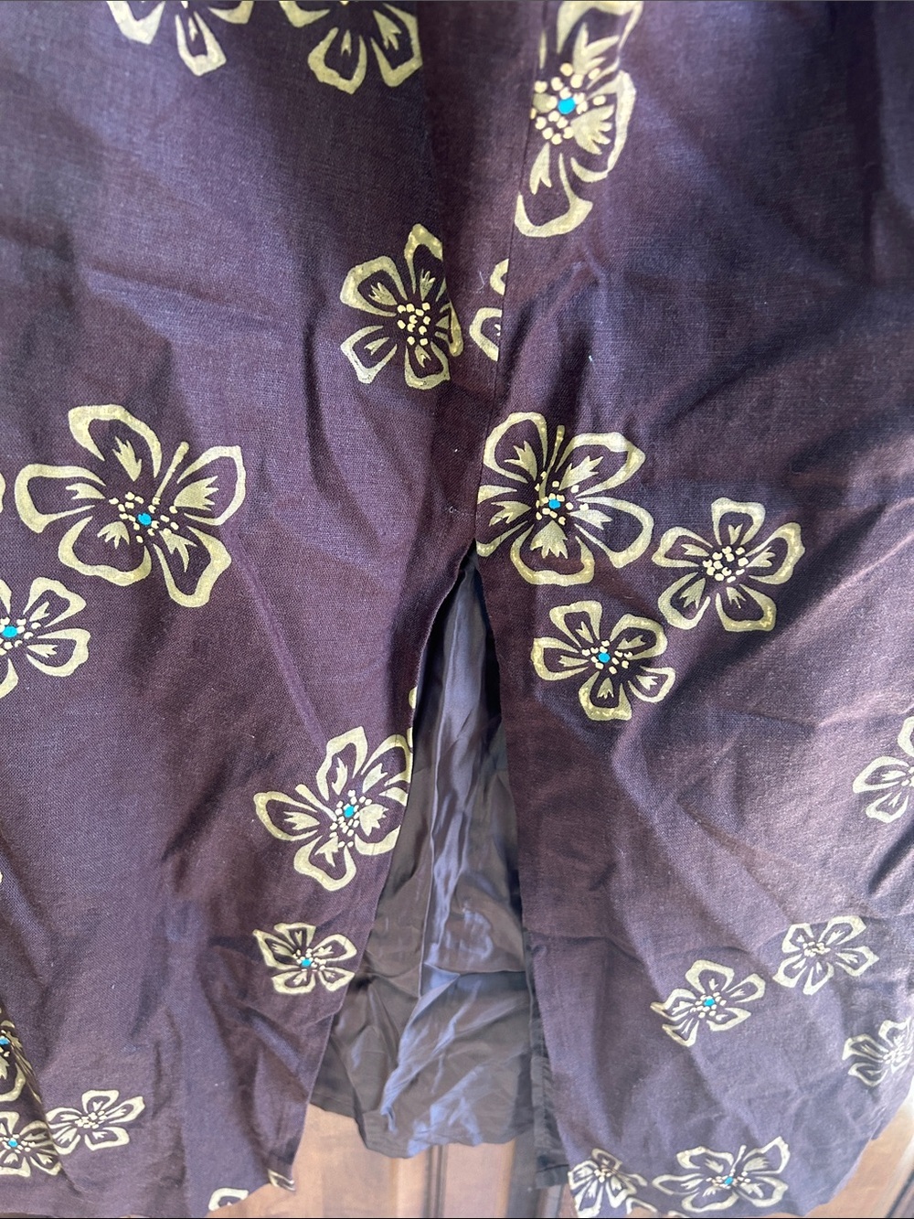 🌸Vintage Charter Club Floral Beaded Skirt Size 14 - Cottagecore Bohemian Vibe - Picture 6 of 7
